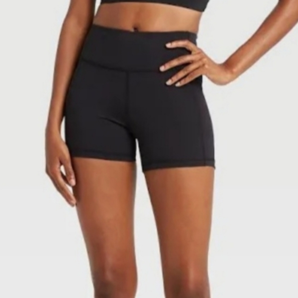 Women's High-Rise Seamless Bike Shorts - Wild Fable Black XXS